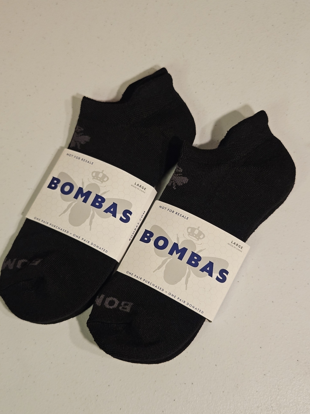 2 Pairs Bombas Black Low-Cut Athletic No-Show Socks - Pair